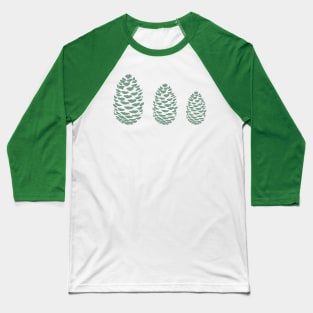 Pinecones (Graze Green) Baseball T-Shirt